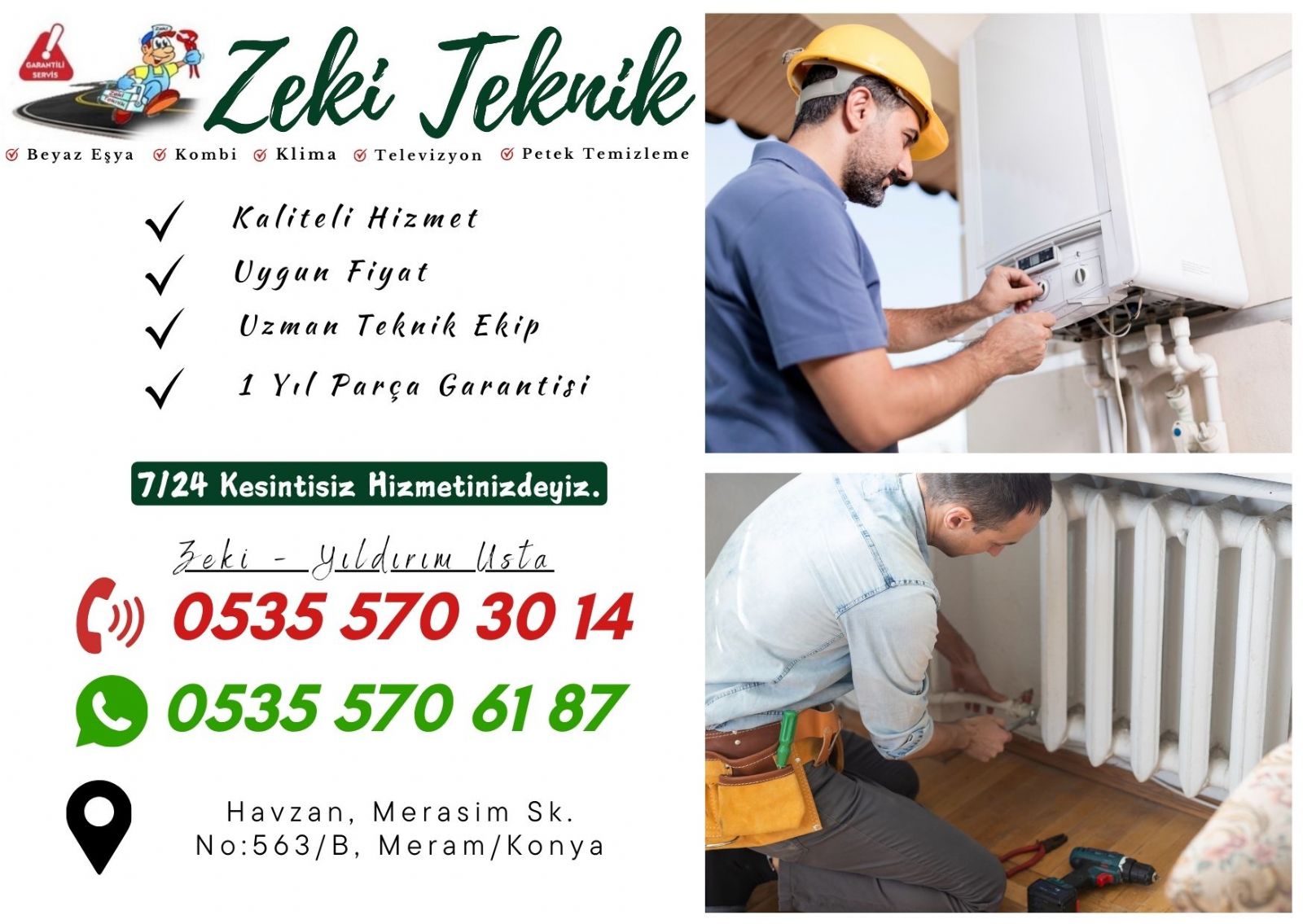 Meram Kombi Bakımı Petek Temizleme 
